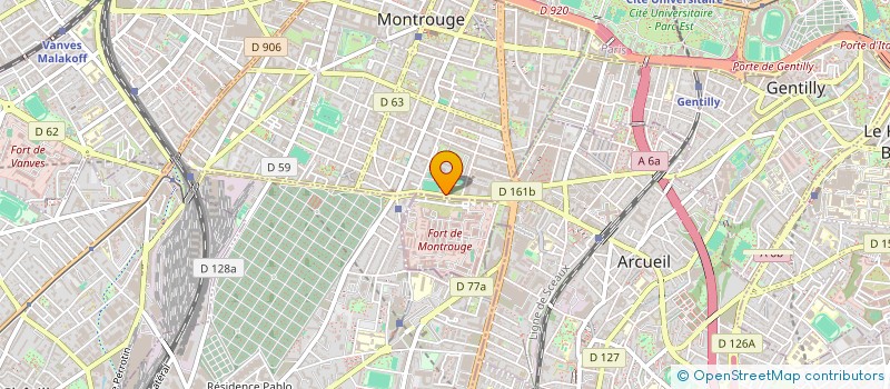 localisation de l'entreprise CERCLE ATHLETIQUE MONTROUGE 77  MONTROUGE