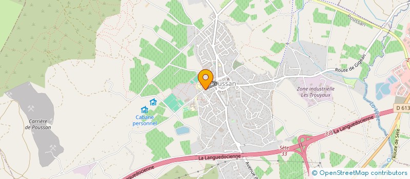 localisation de l'entreprise CERCLE ATHLETIQUE POUSSANAIS  POUSSAN