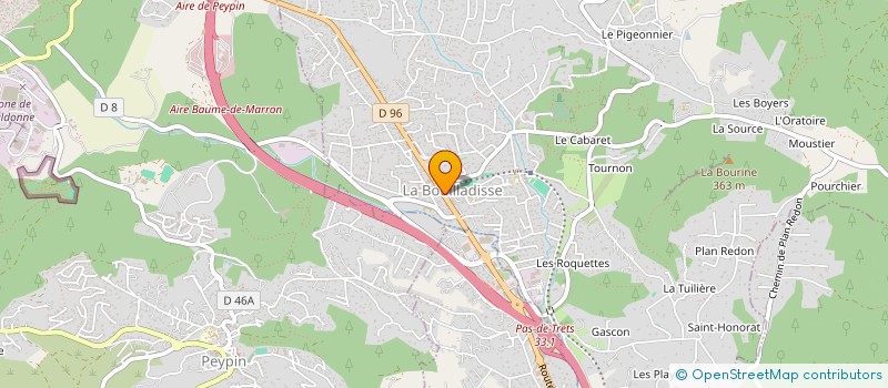 localisation de l'entreprise CERCLE AVENIR MUSICAL DEBIT  LA BOUILLADISSE