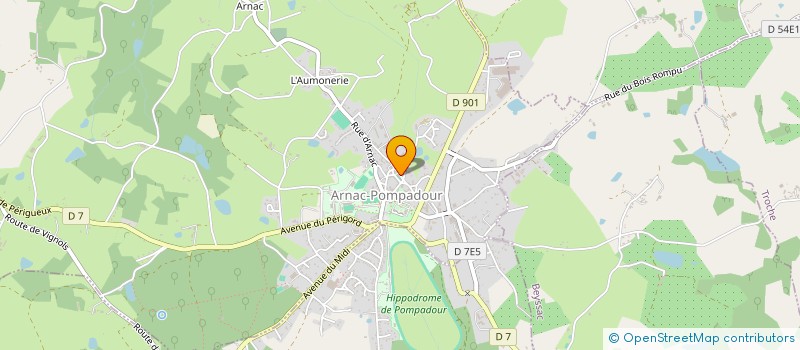 localisation de l'entreprise CERCLE BEL AUTOMNE 3E AGE  ARNAC-POMPADOUR