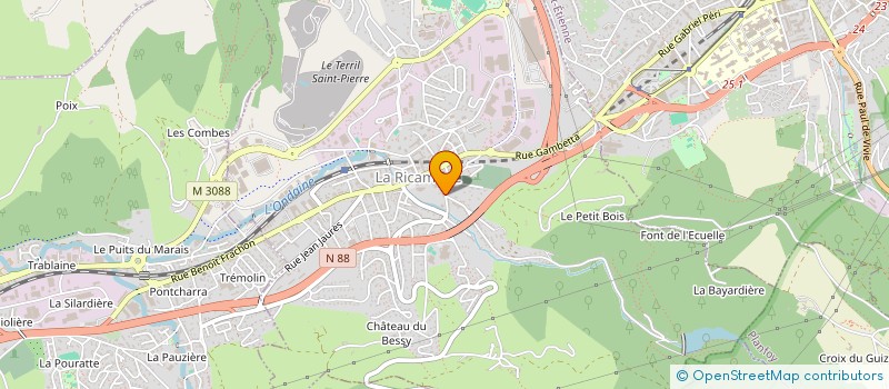 localisation de l'entreprise CERCLE CATHOLIQUE BUVETTE à LA RICAMARIE