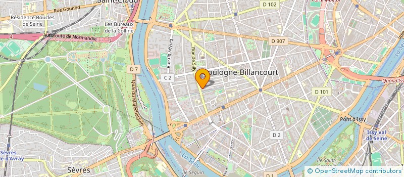 localisation de l'entreprise CERCLE CAULAINCOURT à BOULOGNE-BILLANCOURT