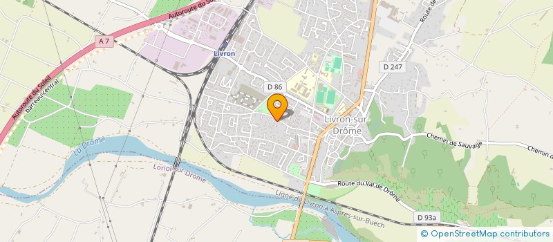 localisation de l'entreprise CERCLE CULTUREL EC DANSE LIVRON  LIVRON-SUR-DROME