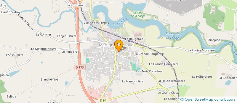 localisation de l'entreprise CERCLE CULTUREL ET ARTISTIQUE  MARTIGNE-FERCHAUD