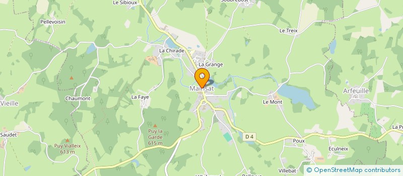 localisation de l'entreprise CERCLE CYCLISTE MAINSAT EVAUX à MAINSAT
