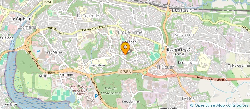 localisation de l'entreprise CERCLE D'AIKIDO DE CORNOUAILLE à QUIMPER