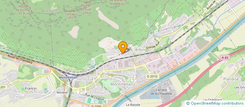 localisation de l'entreprise CERCLE D'ARTS MARTIAUX DE MONTMELIAN  MONTMELIAN