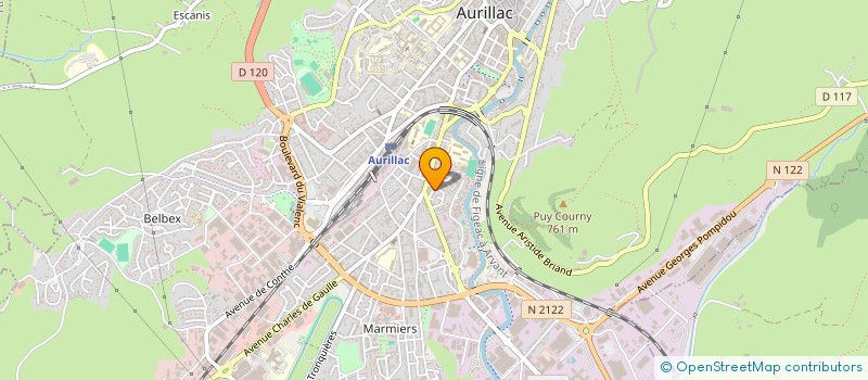 localisation de l'entreprise CERCLE D ECHECS AURILLACOIS à AURILLAC
