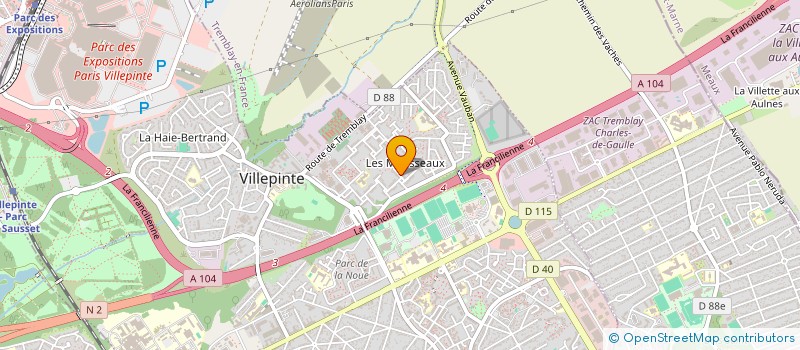 localisation de l'entreprise CERCLE D'ECHECS DE VILLEPINTE à VILLEPINTE
