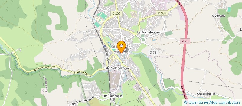 localisation de l'entreprise CERCLE D'ESCRIME BARRABAN  SAINT-CHELY-D'APCHER