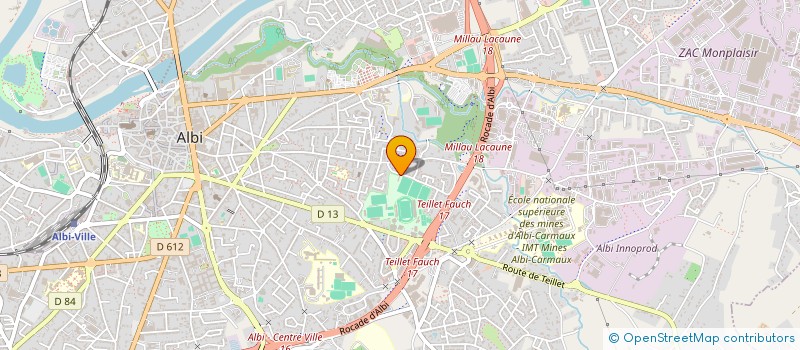 localisation de l'entreprise CERCLE D ESCRIME D ALBI à ALBI