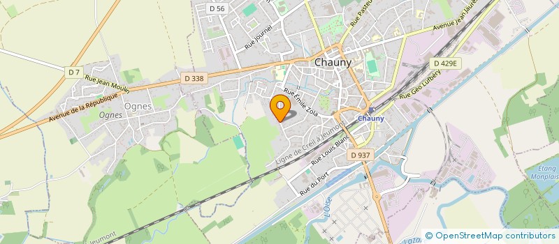 localisation de l'entreprise CERCLE D'ESCRIME DE CHAUNY à CHAUNY