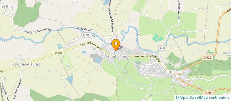 localisation de l'entreprise CERCLE D'ESCRIME DE GAILLAC à LES CABANNES