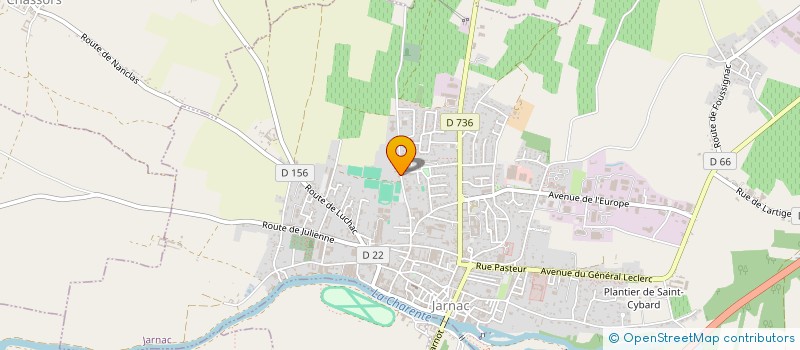 localisation de l'entreprise CERCLE D'ESCRIME DE JARNAC à JARNAC