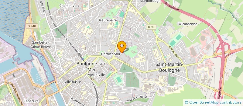 localisation de l'entreprise CERCLE D'ESCRIME DE LA COTE D'OPALE à BOULOGNE-SUR-MER