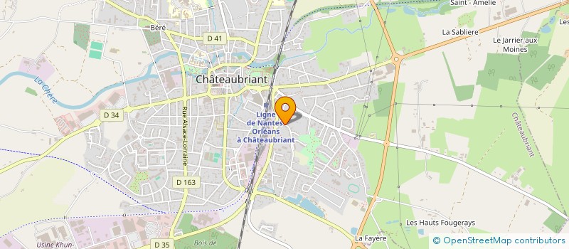 localisation de l'entreprise CERCLE D ESCRIME DU CASTELBRIANTAIS  CHATEAUBRIANT