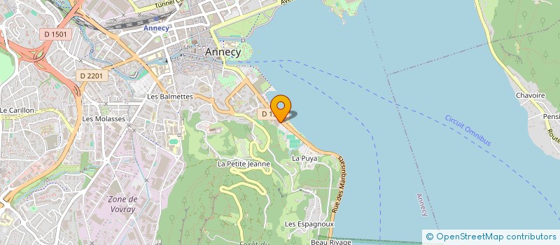 localisation de l'entreprise CERCLE D'ESCRIME DU LAC D'ANNECY à ANNECY