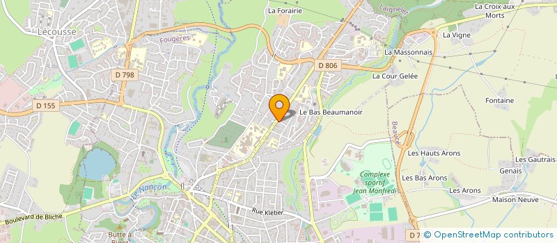 localisation de l'entreprise CERCLE D'ESCRIME DU PAYS DE FOUGERES  FOUGERES