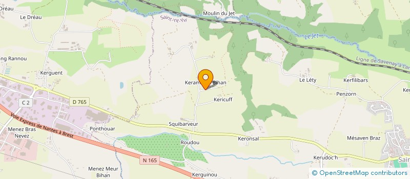 localisation de l'entreprise CERCLE D'ESCRIME JAPONAISE DE CORNOUAILLE  SAINT-YVI