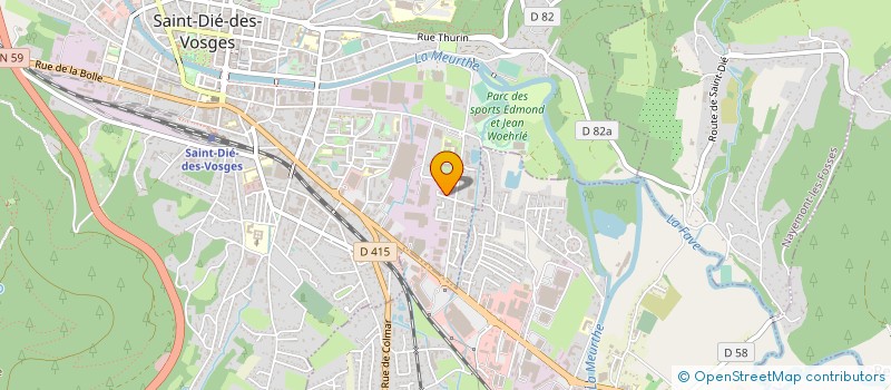 localisation de l'entreprise CERCLE D'ESCRIME   SECTION  SRD  SAINT-DIE-DES-VOSGES