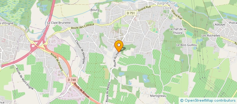 localisation de l'entreprise CERCLE D'ETUDE DU PATRIMOINE DE JUIGNE SUR LOIRE ET ENVIRONS  SAINT-MELAINE-SUR-AUBANCE