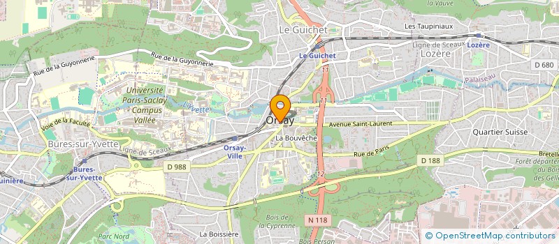 localisation de l'entreprise CERCLE D'ETUDES DE LA MATERNITE DE L'HOPITAL D'ORSAY à ORSAY
