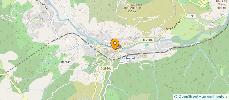 localisation de l'entreprise CERCLE D'ETUDES DU PATRIMOINE ET DE L'HISTOIRE DE SOSPEL  SOSPEL