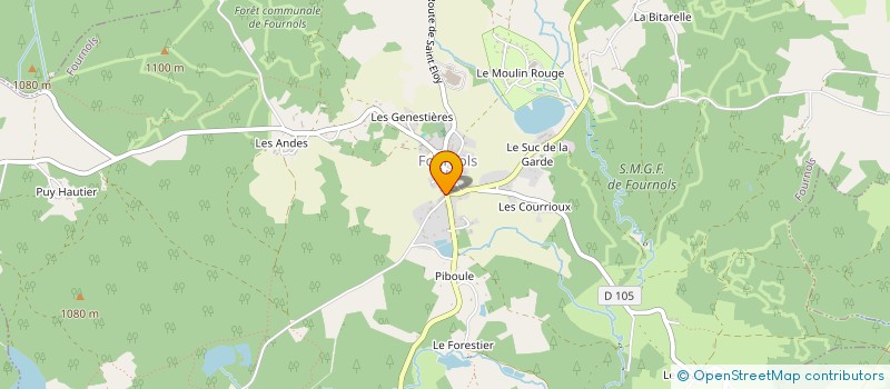 localisation de l'entreprise CERCLE D'ETUDES ET DE RECHERCHES DE PRATIQUES TRADITIONNELLES  FOURNOLS