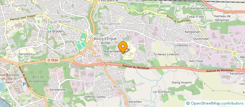 localisation de l'entreprise CERCLE DANSERIEN KEMPER à QUIMPER