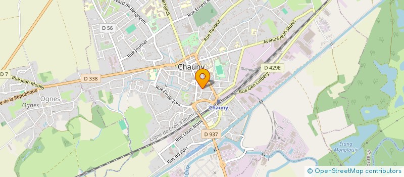 localisation de l'entreprise CERCLE DE BRIDGE DE CHAUNY à CHAUNY
