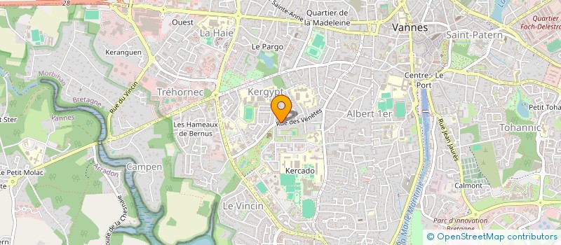 localisation de l'entreprise CERCLE DE KARATE VANNETAIS à VANNES