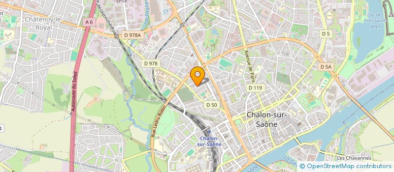 localisation de l'entreprise CERCLE DE L'ACACIA DE BOURGOGNE  CHALON-SUR-SAONE