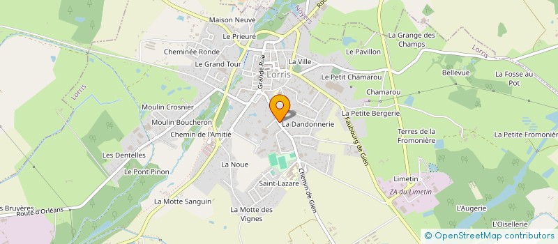 localisation de l'entreprise CERCLE DE L'AMITIE DE LORRIS ET SES ENVIRONS à LORRIS