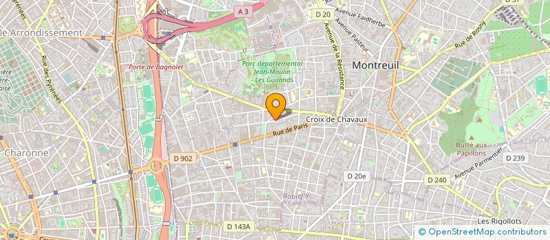 localisation de l'entreprise CERCLE DE L'EMPIRE DU MILIEU à MONTREUIL