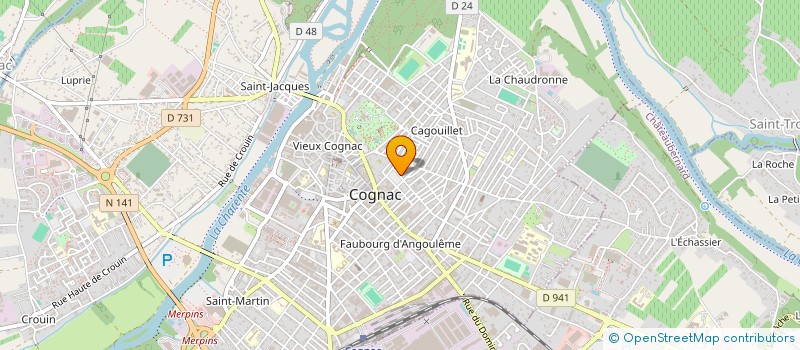 localisation de l'entreprise CERCLE DE L'EPEE DE COGNAC à COGNAC