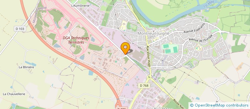 localisation de l'entreprise CERCLE DE LA BASE DE DEFENSE D'ANGERS - LE MANS - SAUMUR à MONTREUIL-JUIGNE