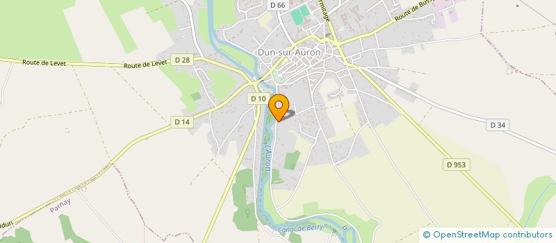 localisation de l'entreprise CERCLE DE LA JEUNESSE  DUN-SUR-AURON