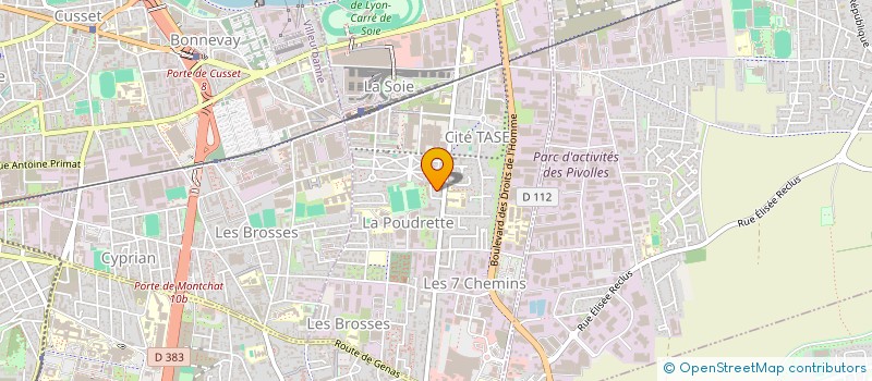 localisation de l'entreprise CERCLE DE LA SOIE RAYONNE  VAULX-EN-VELIN