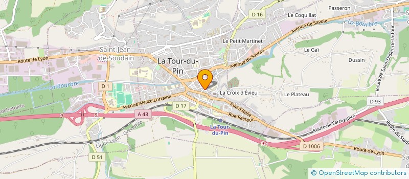 localisation de l'entreprise CERCLE DE LA VIGNE ET DU VIN à LA TOUR-DU-PIN