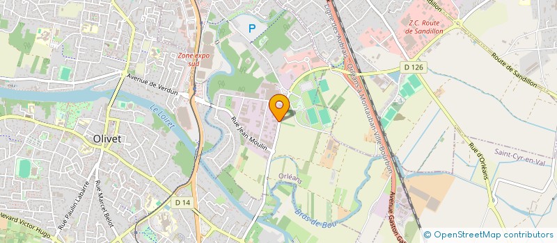 localisation de l'entreprise CERCLE DE LA VOILE DU CENTRE à ORLEANS