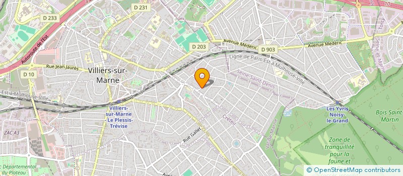 localisation de l'entreprise CERCLE DE LOISIRS DES ENTREPRISES  VILLIERS-SUR-MARNE