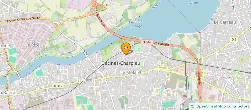 localisation de l'entreprise CERCLE DE REFLEXION ET D'ACTION POUR LE DEVELOPPEMENT INTEGRAL  DECINES-CHARPIEU