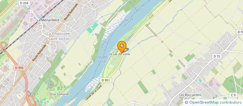 localisation de l'entreprise CERCLE DE VOILE DU LAC DE LOIRE à VINEUIL