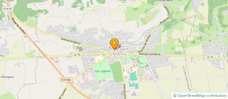 localisation de l'entreprise CERCLE DE YOGA DE LA BIEVRE  LA COTE-SAINT-ANDRE