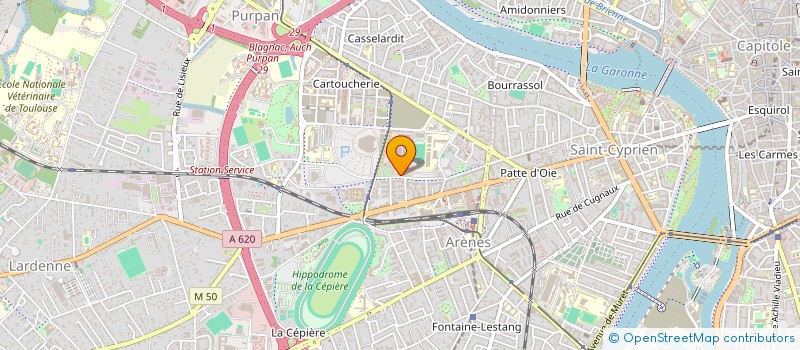 localisation de l'entreprise CERCLE DES AMITIES GROUPEMENT AEROPORTES  TOULOUSE