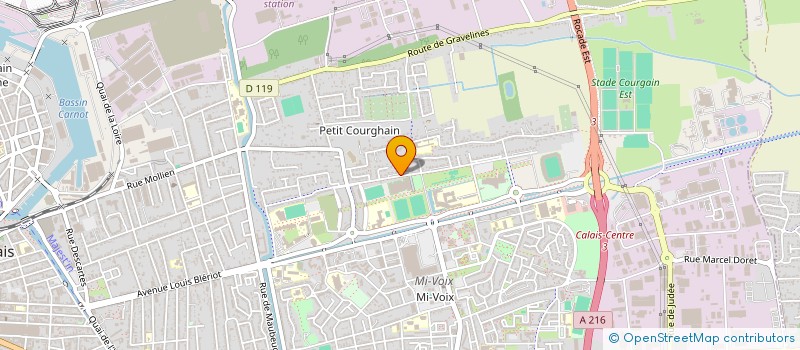 localisation de l'entreprise CERCLE DES ARMES DE CALAIS à CALAIS