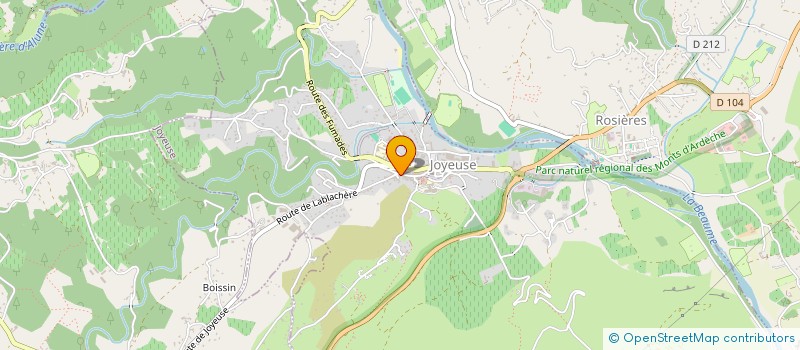 localisation de l'entreprise CERCLE DES AUTEURS ARDECHOIS  JOYEUSE