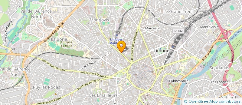 localisation de l'entreprise CERCLE DES COIFFEURS CREATEURS HAUTE VIENNE à LIMOGES