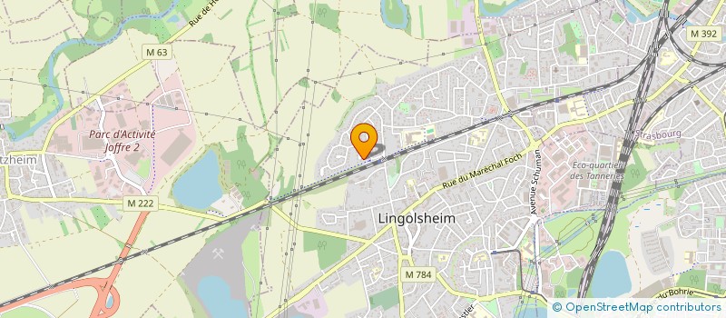 localisation de l'entreprise CERCLE DES NAGEURS 67  LINGOLSHEIM