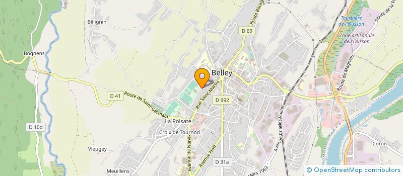 localisation de l'entreprise CERCLE DES NAGEURS BELLEY BUGEY SUD à BELLEY
